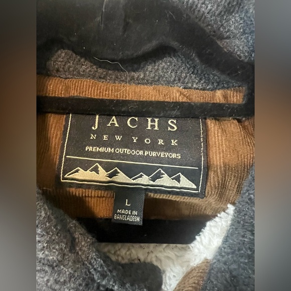 Jachs New York Men's Grey Sherpa Lined Wool Blend Shirt Jacket 
Size L - Picture 8 of 16